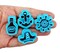 Pirate Clay Cutter Set, 4 pc, Hat Ship Wheel Anchor & Rum Bottle, Adorabilities